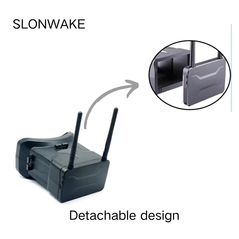 5.8G FPV Goggles 4.3 Inch 480* - Drone Racing Battery recension och pris